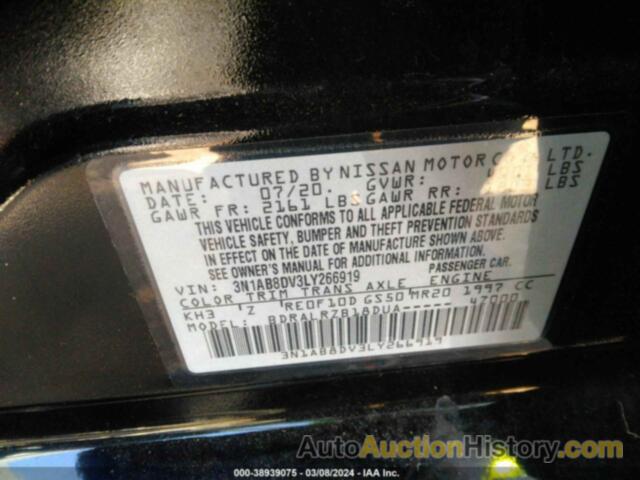 NISSAN SENTRA SR XTRONIC CVT, 3N1AB8DV3LY266919