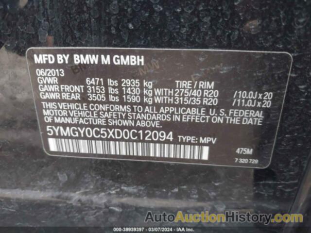BMW X5 M, 5YMGY0C5XD0C12094
