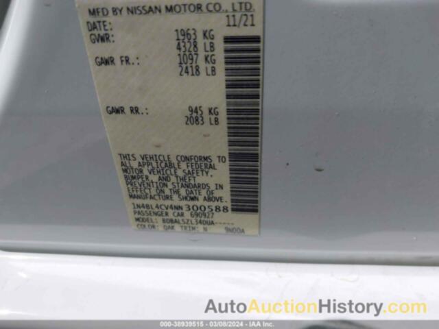 NISSAN ALTIMA SR, 1N4BL4CV4NN300588