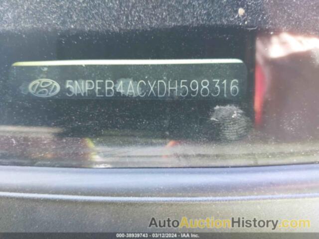 HYUNDAI SONATA GLS, 5NPEB4ACXDH598316