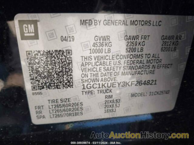 CHEVROLET SILVERADO K2500 HIGH COUNTRY, 1GC1KUEY3KF264821