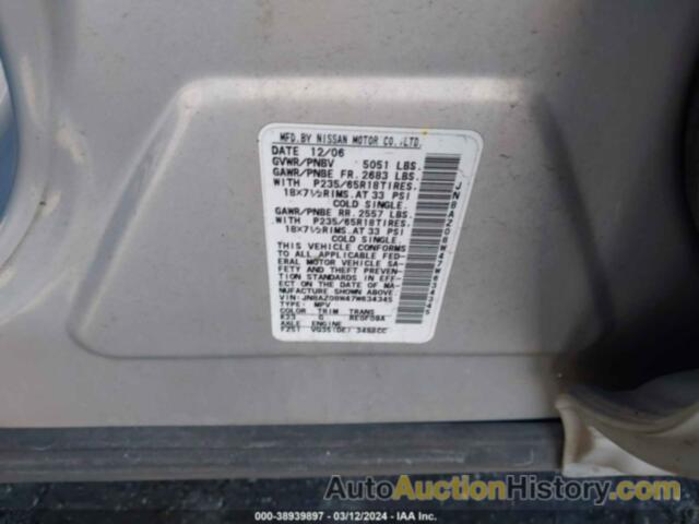 NISSAN MURANO S, JN8AZ08W47W634345