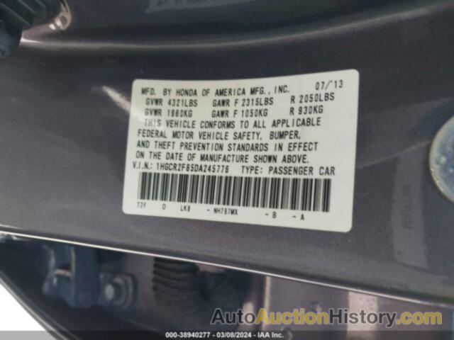 HONDA ACCORD EX-L, 1HGCR2F85DA245776