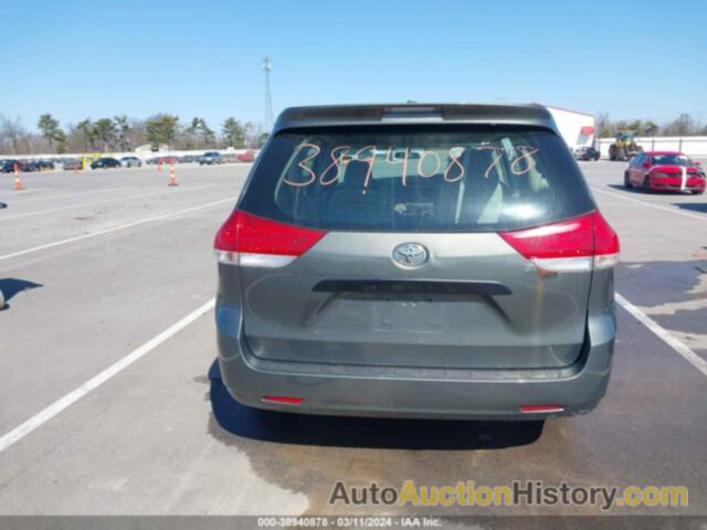 TOYOTA SIENNA BASE V6 7 PASSENGER, 5TDZK3DCXCS203230