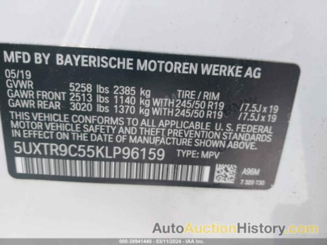 BMW X3 XDRIVE30I, 5UXTR9C55KLP96159