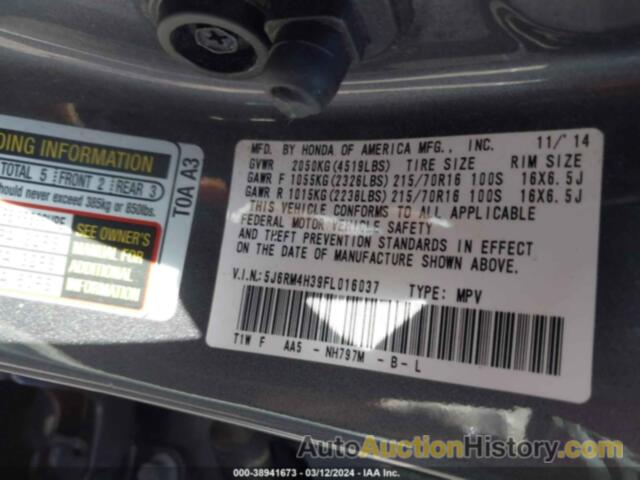 HONDA CR-V LX, 5J6RM4H39FL016037