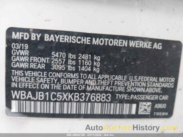 BMW 530E XDRIVE IPERFORMANCE, WBAJB1C5XKB376883