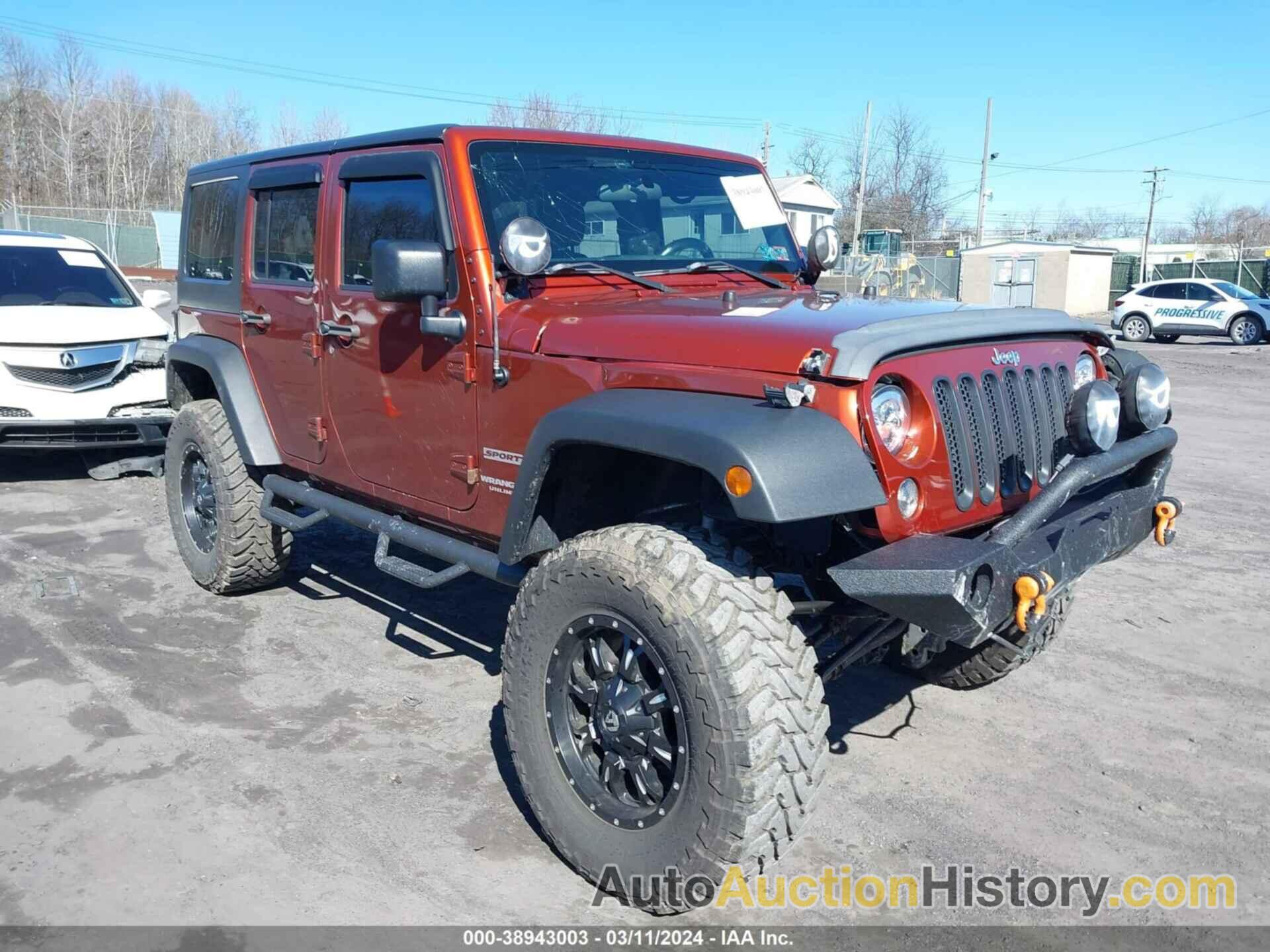 JEEP WRANGLER UNLIMITED SPORT, 1C4BJWDGXEL260458