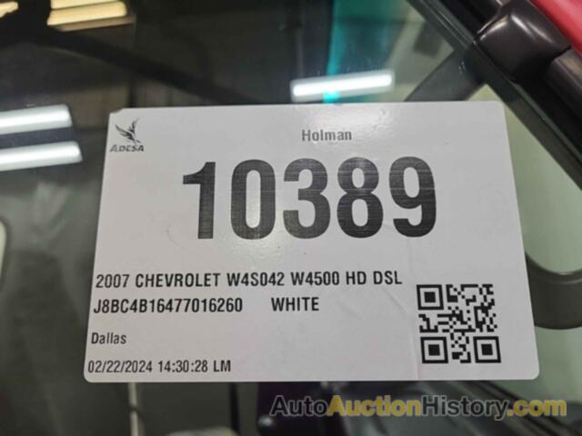 CHEVROLET W4S042 W4500 HD DSL REG, J8BC4B16477016260