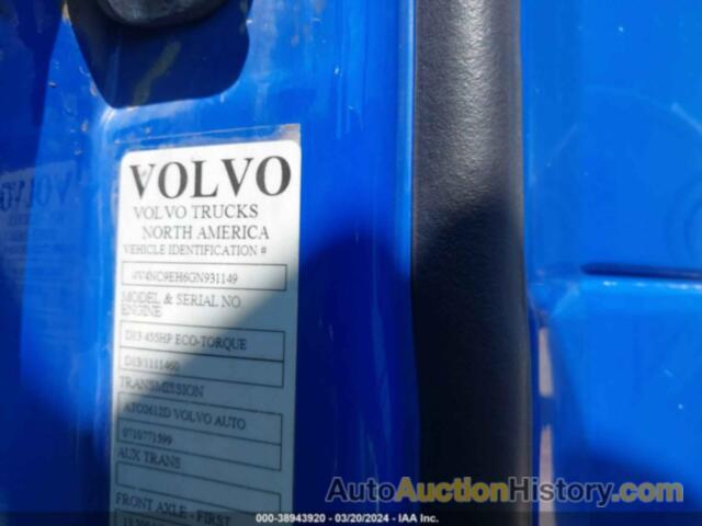 VOLVO VN VNL, 4V4NC9EH6GN931149