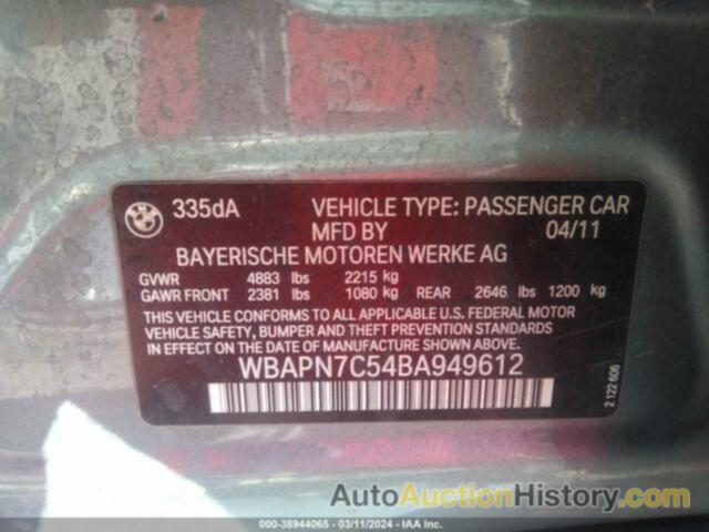 BMW 335D, WBAPN7C54BA949612