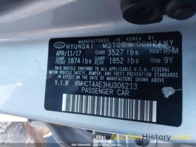 HYUNDAI ACCENT SE, KMHCT4AE3HU306213