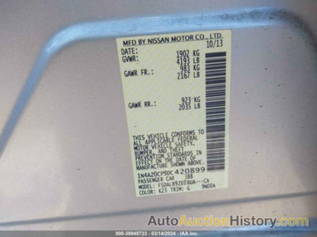 NISSAN LEAF S, 1N4AZ0CP9DC420899