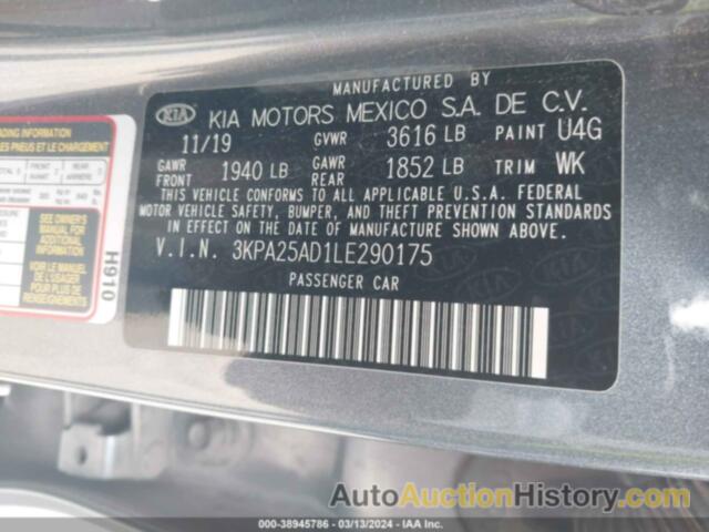 KIA RIO 5-DOOR LX/S, 3KPA25AD1LE290175