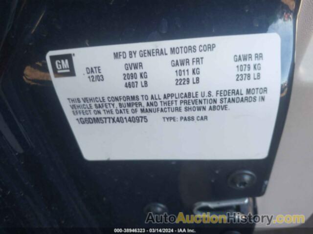 CADILLAC CTS STANDARD, 1G6DM577X40140975