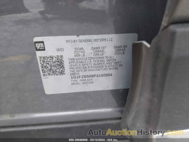 CHEVROLET BOLT EUV FWD PREMIER, 1G1FZ6S08P4160994