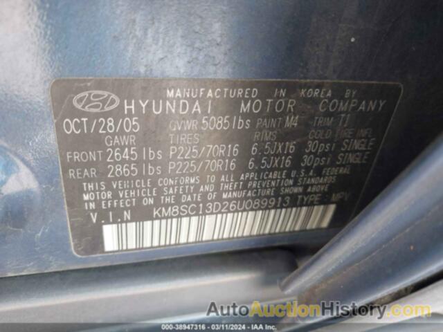 HYUNDAI SANTA FE GLS, KM8SC13D26U089913