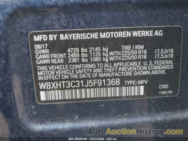 BMW X1 XDRIVE28I, WBXHT3C31J5F91368