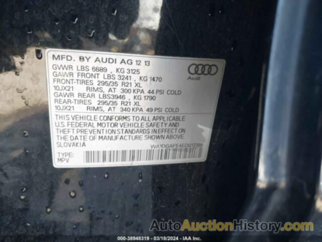 AUDI Q7 3.0T S LINE PRESTIGE, WA1DGAFE4ED013186