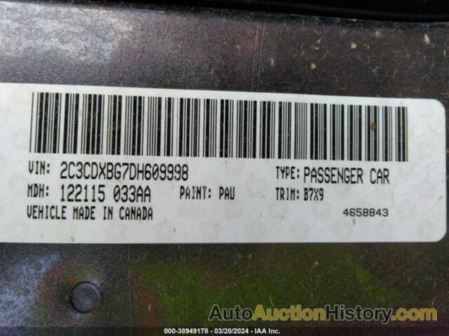 DODGE CHARGER SE, 2C3CDXBG7DH609998