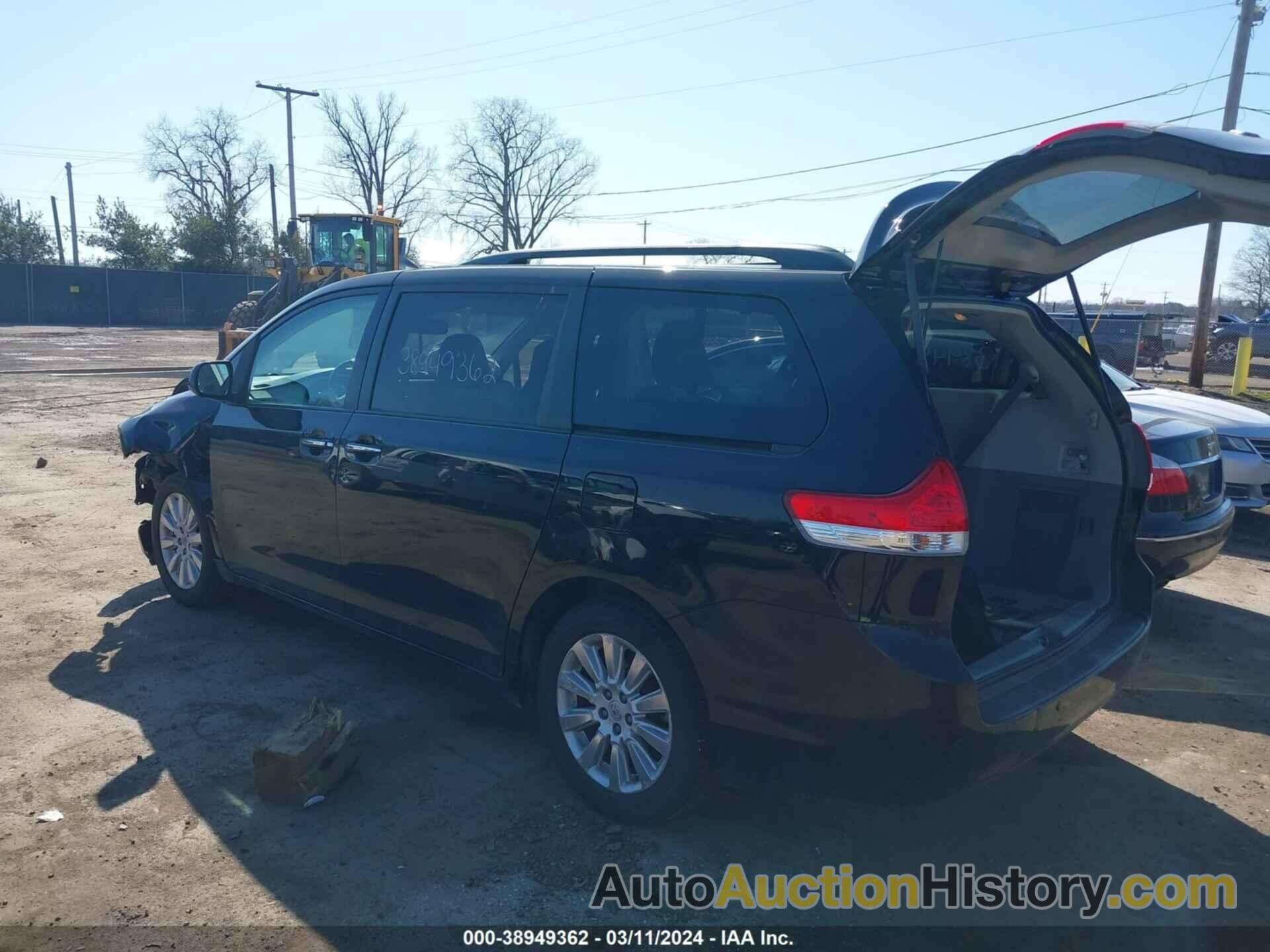 TOYOTA SIENNA LIMITED 7 PASSENGER, 5TDDK3DC7CS036061