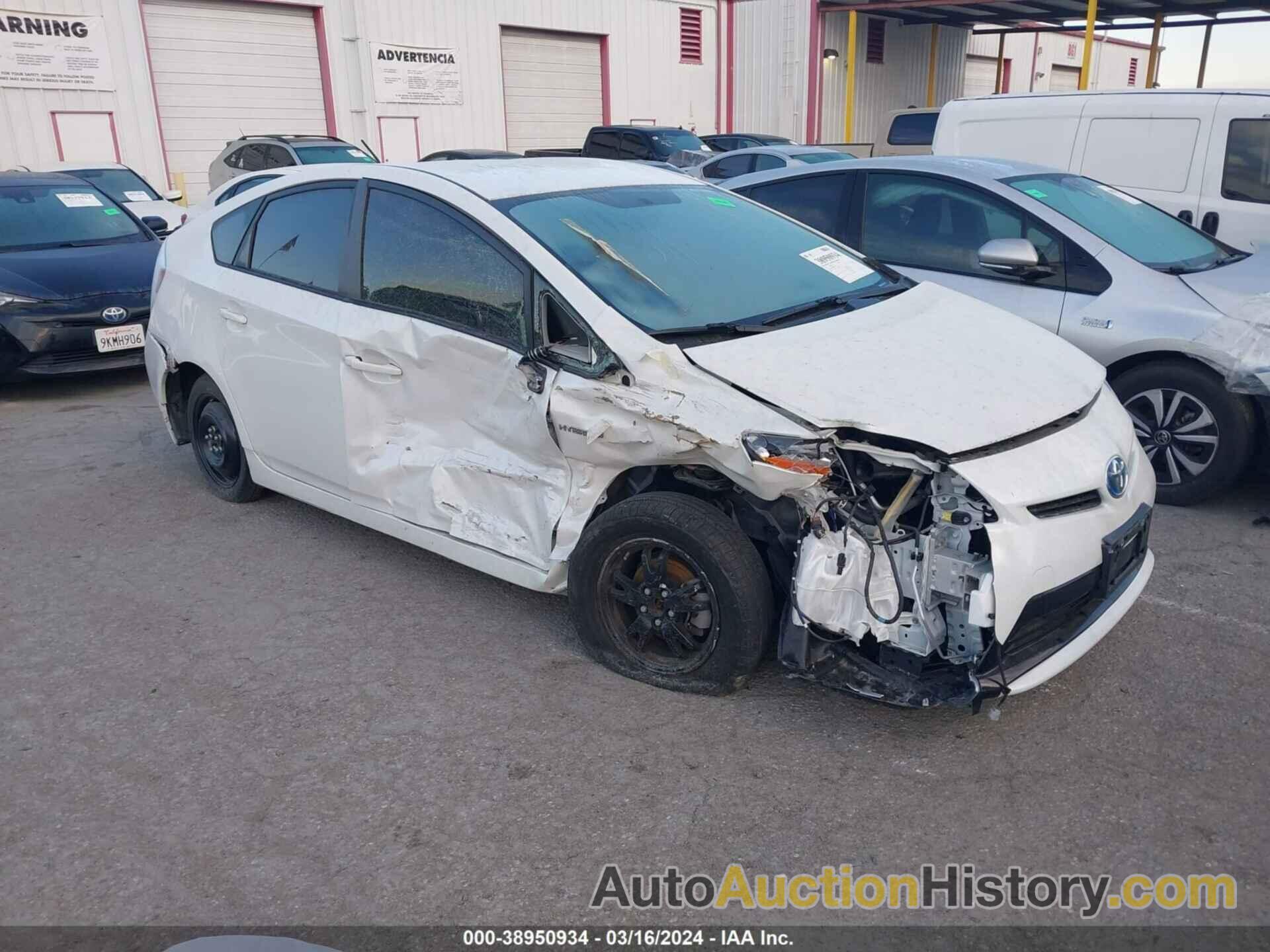 TOYOTA PRIUS, JTDKN3DU0E0382286