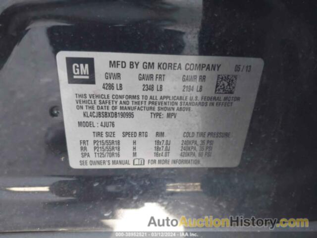 BUICK ENCORE CONVENIENCE, KL4CJBSBXDB190995