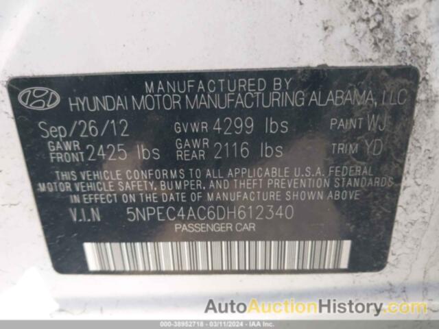 HYUNDAI SONATA LIMITED, 5NPEC4AC6DH612340