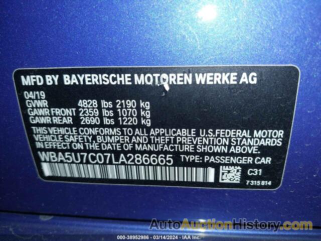 BMW 3 SERIES M340I, WBA5U7C07LA286665