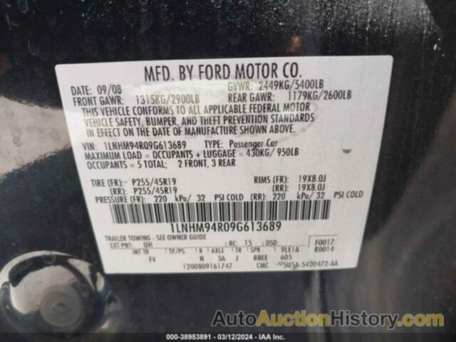 LINCOLN MKS, 1LNHM94R09G613689