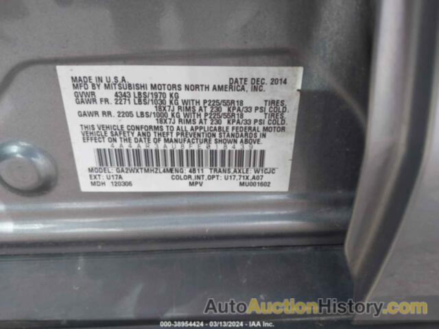 MITSUBISHI OUTLANDER SPORT ES, 4A4AR3AU8FE018439