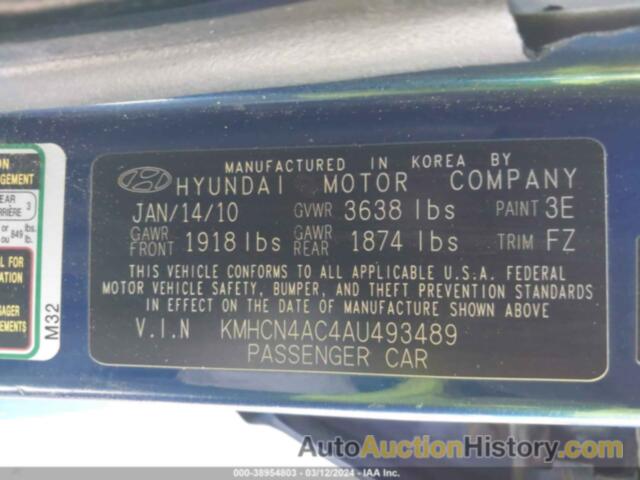 HYUNDAI ACCENT GLS, KMHCN4AC4AU493489