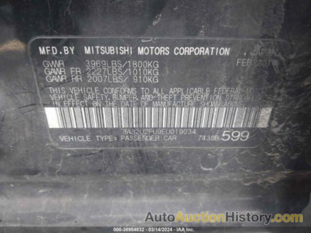 MITSUBISHI LANCER ES, JA32U2FU9EU019034