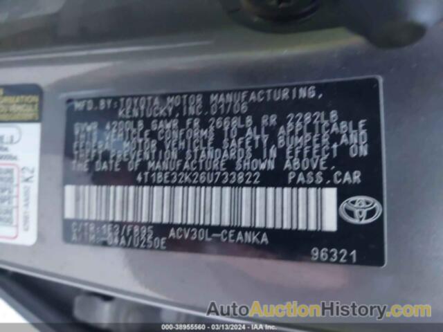 TOYOTA CAMRY LE, 4T1BE32K26U733822