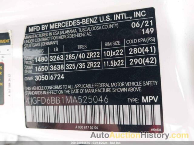 MERCEDES-BENZ AMG GLE 53 COUPE 4MATIC, 4JGFD6BB1MA525046