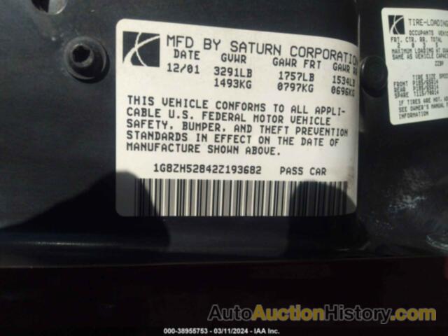 SATURN S-SERIES SL1, 1G8ZH52842Z193682