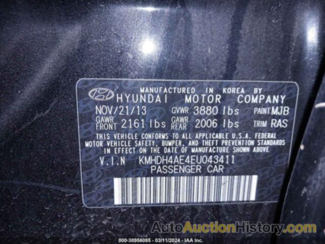 HYUNDAI ELANTRA LIMITED, KMHDH4AE4EU043411