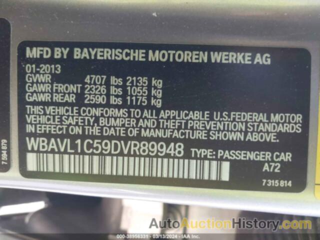 BMW X1 XDRIVE28I, WBAVL1C59DVR89948