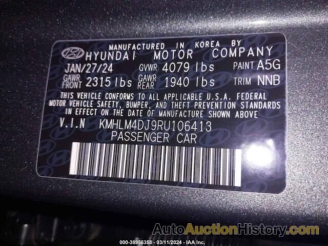 HYUNDAI ELANTRA HYBRID BLUE, KMHLM4DJ9RU106413