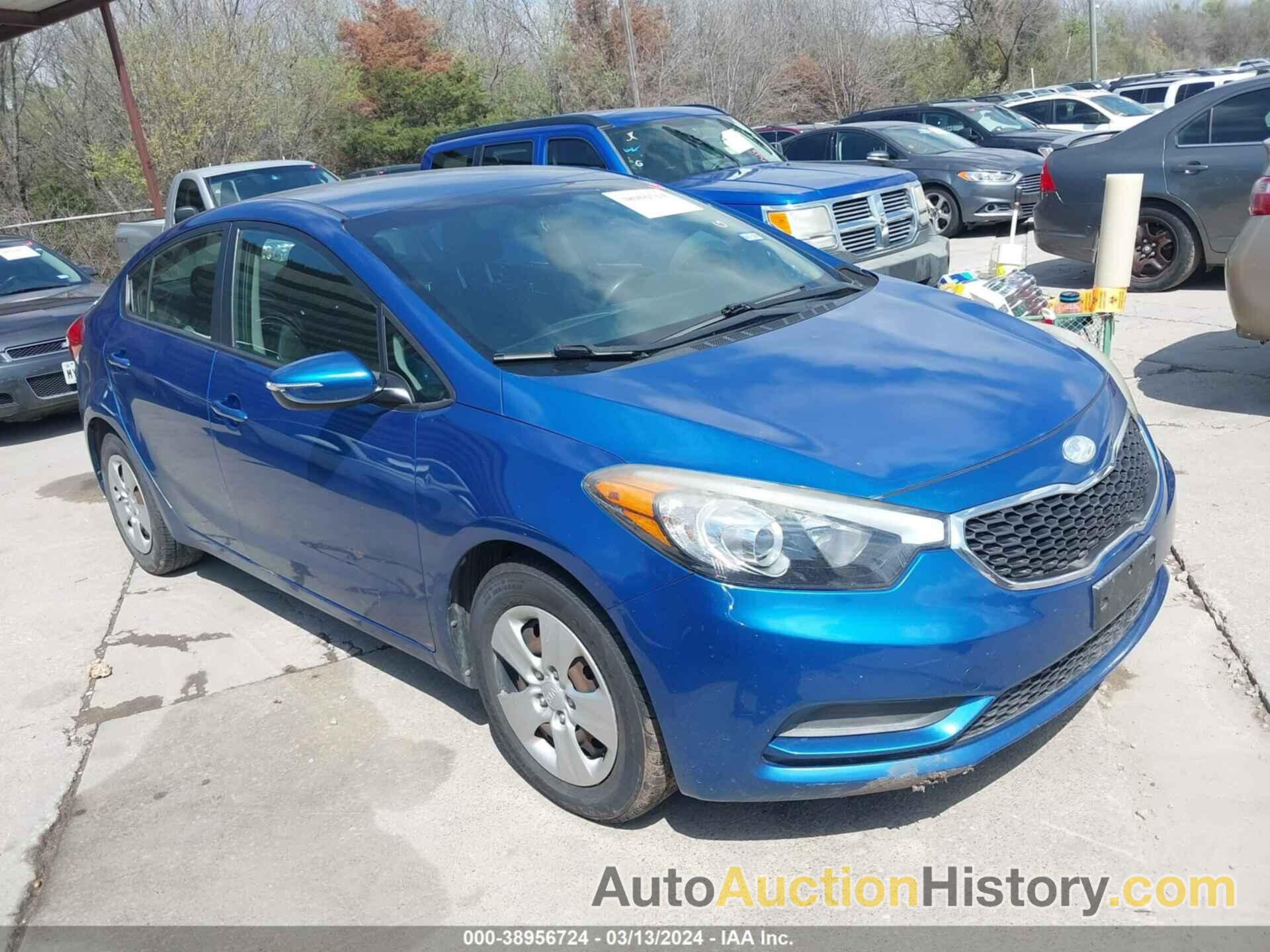 KIA FORTE LX, KNAFX4A60F5290295