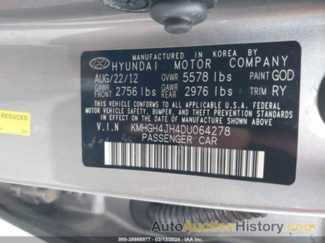 HYUNDAI EQUUS SIGNATURE, KMHGH4JH4DU064278