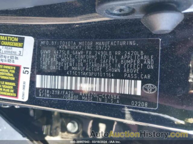 TOYOTA CAMRY LE, 4T1C11AK9PU101164