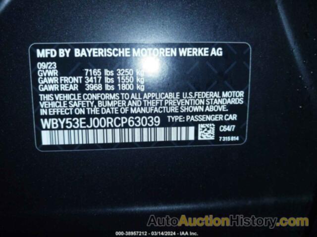 BMW I7 XDRIVE60, WBY53EJ00RCP63039