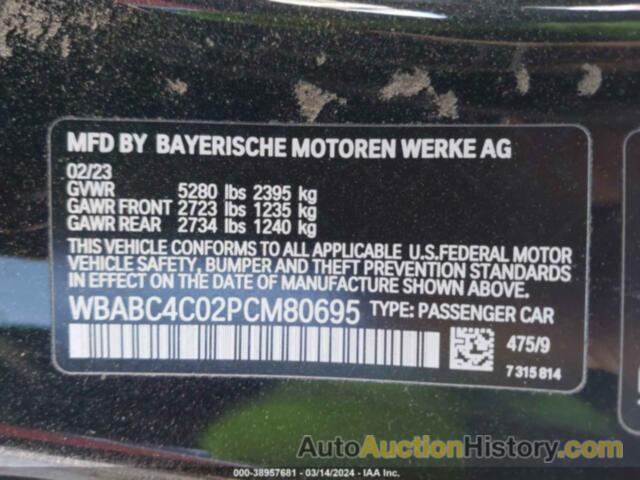 BMW M850I XDRIVE, WBABC4C02PCM80695