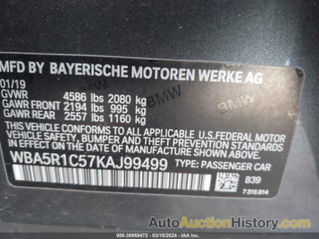 BMW 330I, WBA5R1C57KAJ99499