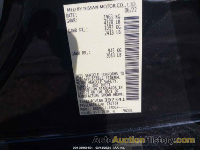 NISSAN ALTIMA SR FWD, 1N4BL4CV1NN392341