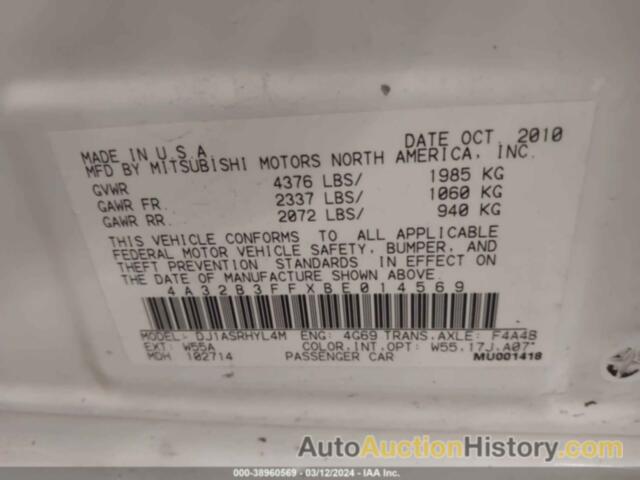 MITSUBISHI GALANT ES/SE, 4A32B3FFXBE014569