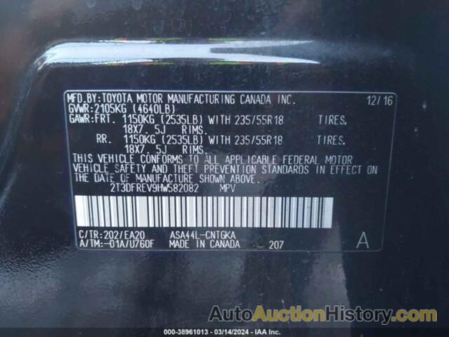 TOYOTA RAV4 LIMITED, 2T3DFREV9HW582082