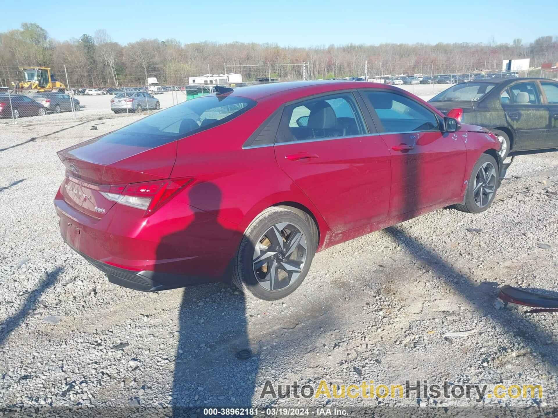 HYUNDAI ELANTRA HYBRID LIMITED, KMHLN4AJ1PU074247