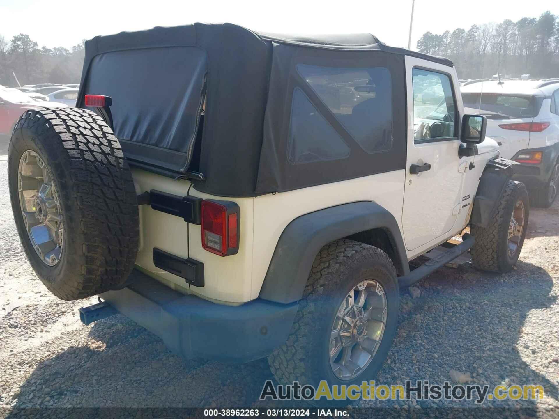 JEEP WRANGLER SPORT, 1C4AJWAG2DL607523